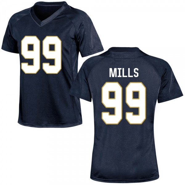 Rylie Mills Notre Dame Fighting Irish NCAA Women's #99 Navy Blue Game College Stitched Football Jersey ZXC7455YR